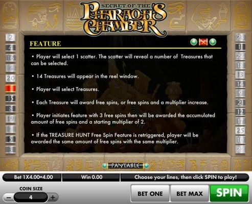 Treasure Hunt Free Spin Rules