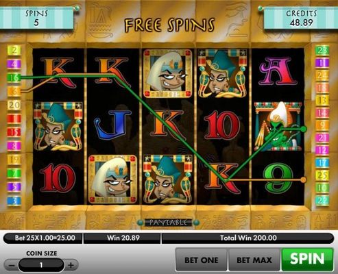 A 200.00 big win triggered during the Treasure Hunt Free Spins feature.