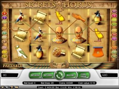 two wild symbols lead to 680 coin jackpot payout