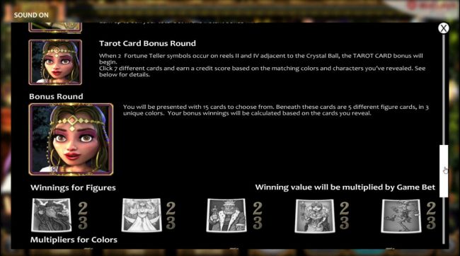 Tarot Card Bonus Round Rules
