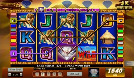 here is an example of a 1540 coin big win jackpot