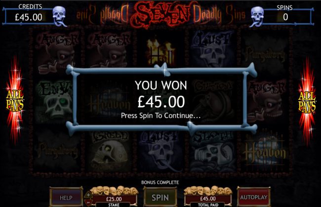 Total Free Spins Payout