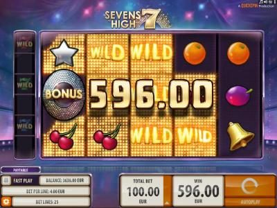 Multiple wild symbols trigger multiple winning paylines and a big win!