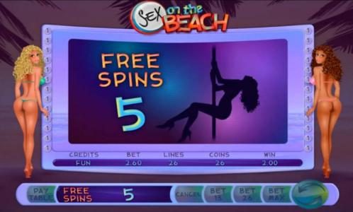 5 Free Spins Awarded