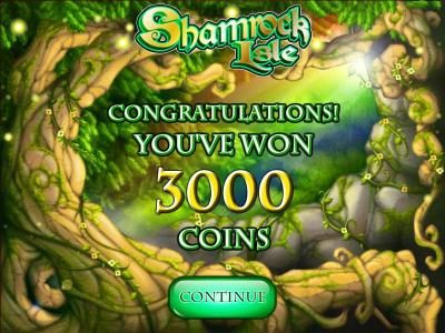 bonus feature pays out a total of 3000 coins