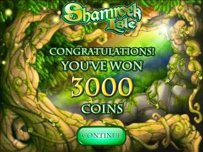 bonus feature pays out a total of 3000 coins