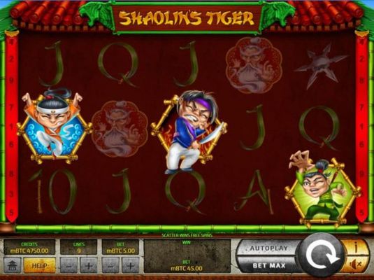 Landing three scatters symbols on reels 1, 3 and 5 triggers the free spins bonus feature.