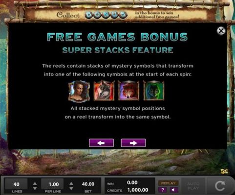 Free Games Bonus - Super Stacks Feature