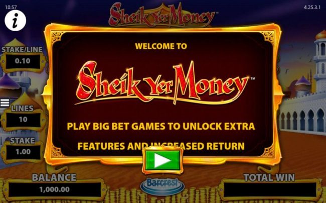 Play Big Bet Games to unlock extra features and increased return.