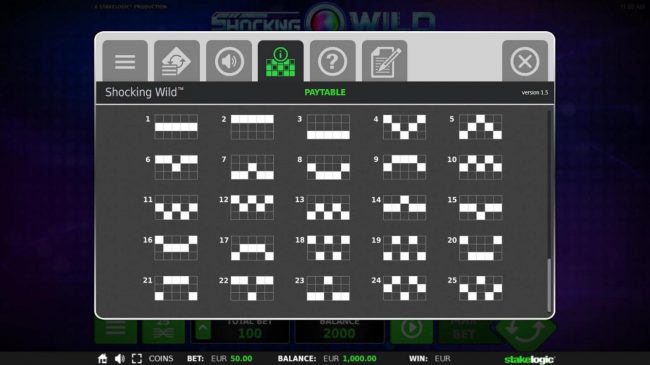 Payline Diagrams 1-25