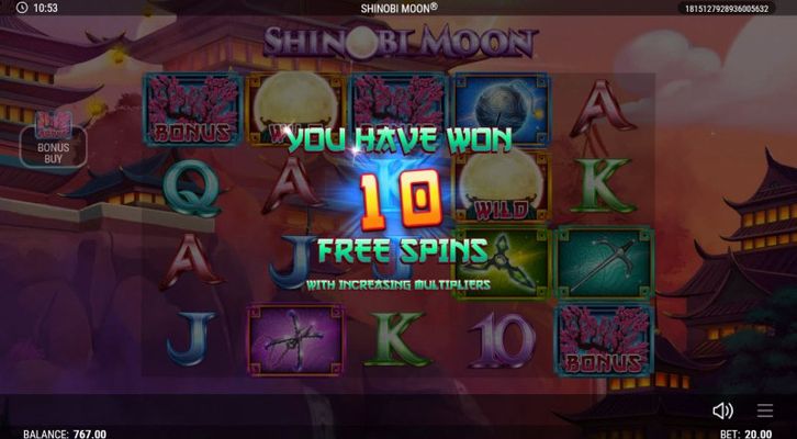 10 Free Spins Awarded