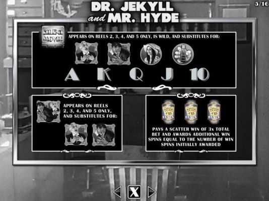Dr. Jekyll and Mr. Hyde Bonus - Wild and Scatter Symbols