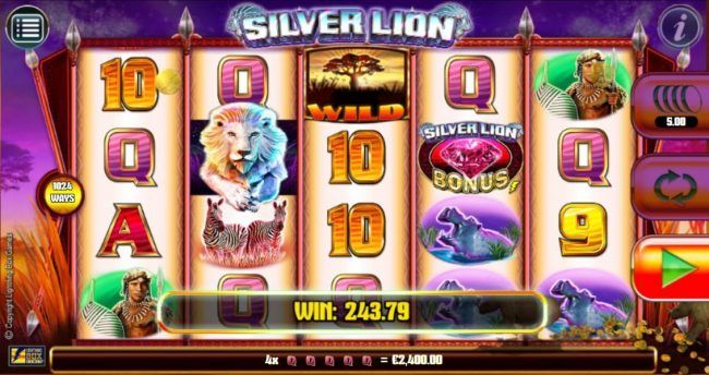 A 2,400.00 big win triggered by five Q symbols across the reels with a 4x multiplier