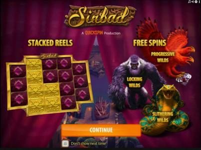 features include Stacked Wilds. Free Spins, Progressive Wilds, Locking Wilds and Slithering Wilds