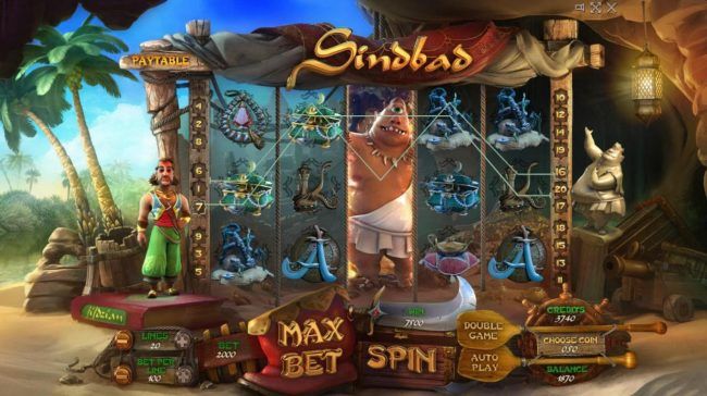 A 7500 credit jackpot triggered by a pair of winning bet lines