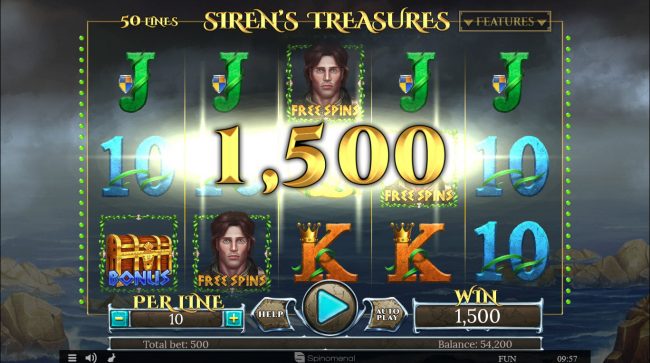 Scatter win triggers the free spins feature