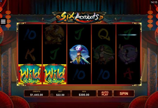 Multiple winning paylines triggers a 300.00 big win