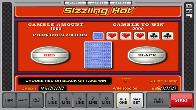 Red or Black Gamble feature