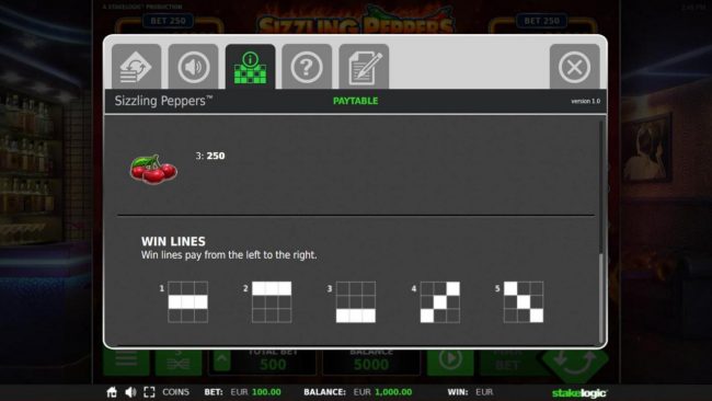 Payline Diagrams 1-5