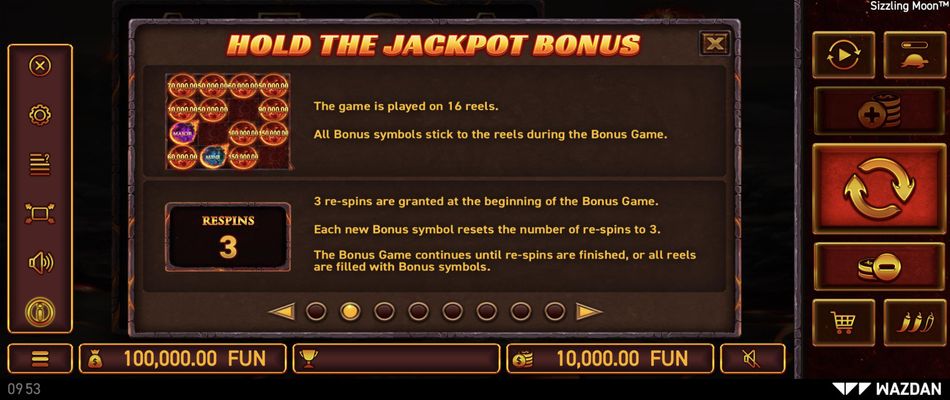 Hold The Jackpots Bonus