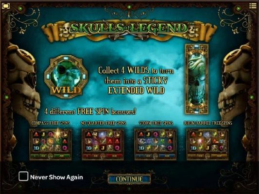 Collect four wilds to turn them into sticky extended wild