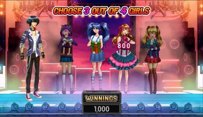Choose 3 out of 4 girls to win prize money