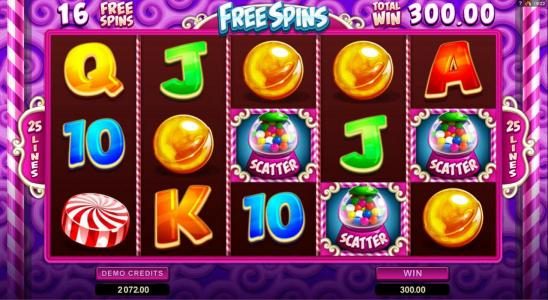 Free spins feature game board