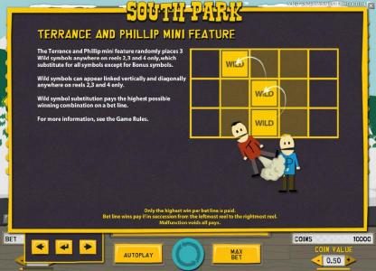 terrance and phillip mini feature game rules