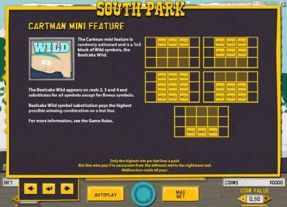 cartman mini feature game rules