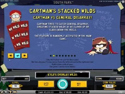 Cartmans Stacked Wilds Feature Rules