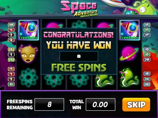 Scatter win triggers the free spins feature