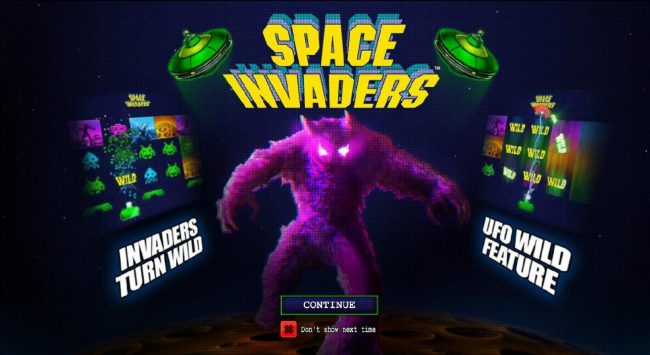 features include - Invaders Turn Wild and UFO Wild Feature.