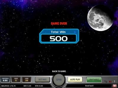 bonus feature pays out a total of 500 coins