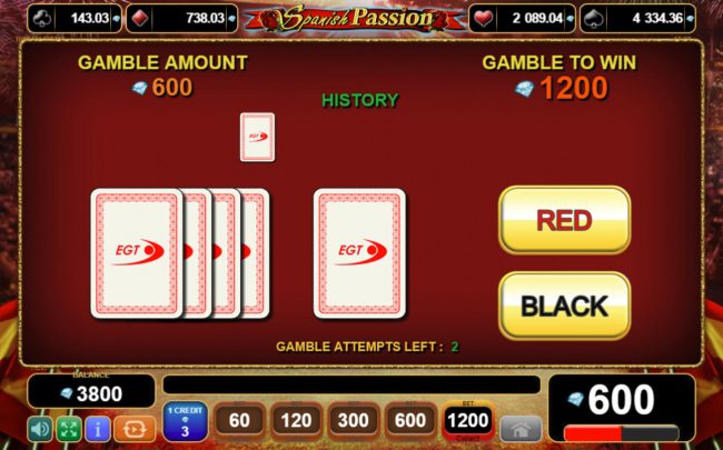 Red or Black Gamble feature