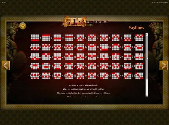 Payline Diagrams 1-40