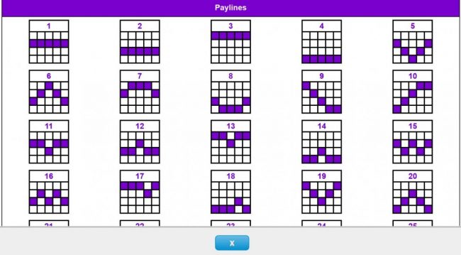 Payline Diagrams 1-20