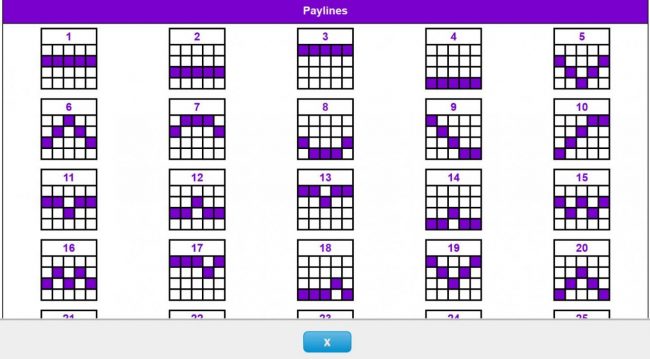 Payline Diagrams 1-20