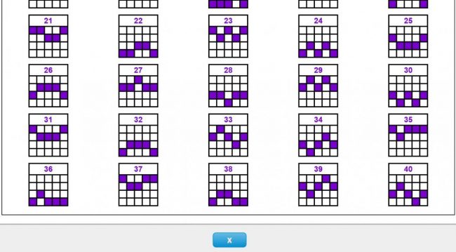 Payline Diagrams 21-40