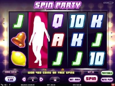 won 460 coins on free spins