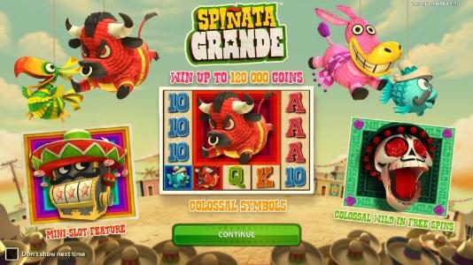 This game features a mini-slot feature, colossal symbols and colossal wild feature