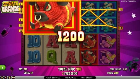 Colossal symbol triggers multiple winning paylines during free spins feature