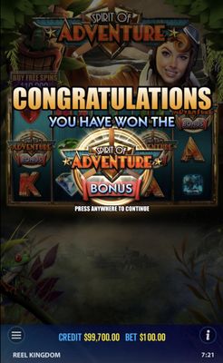 10 Free Spins Awarded