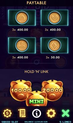 Low Value Symbols Paytable