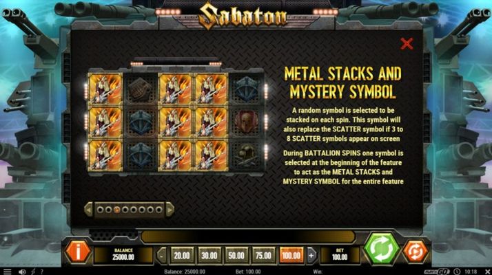 Sabaton :: Mega Stacks and Mystery Symbol