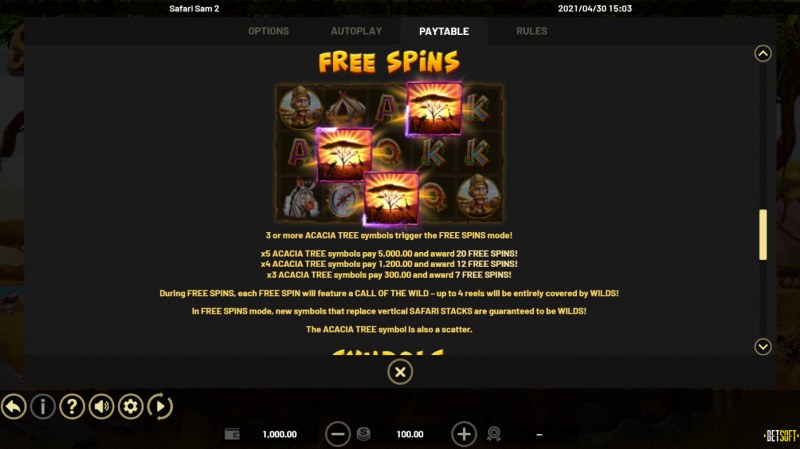 Free Spin Feature Rules