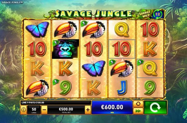 Savage Jungle :: A four of a kind win