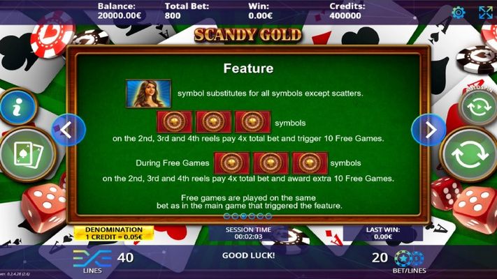 Scandy Gold :: Wild and Scatter Rules