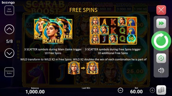 Free Spin Feature Rules