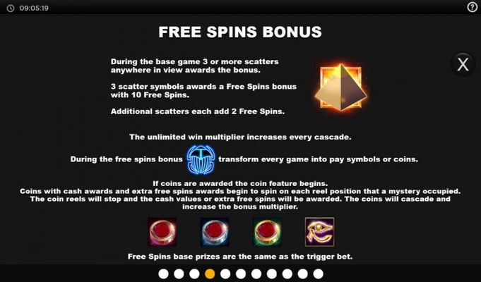 Scarab Gold :: Free Spin Feature Rules