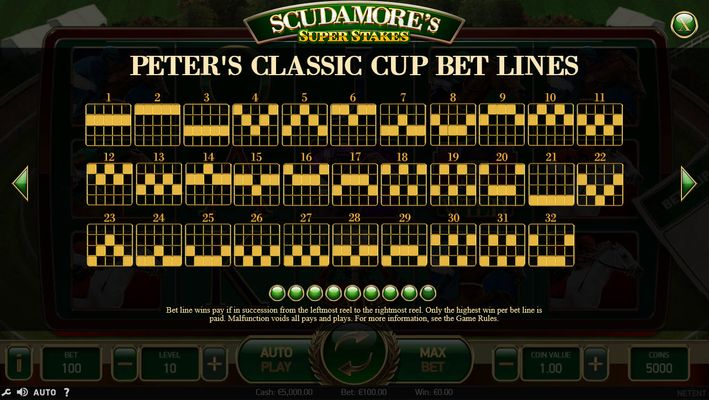 Scudamore's Super Stakes :: Paylines - Bonus Game